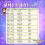 2025年の満月と新月カレンダーを紹介