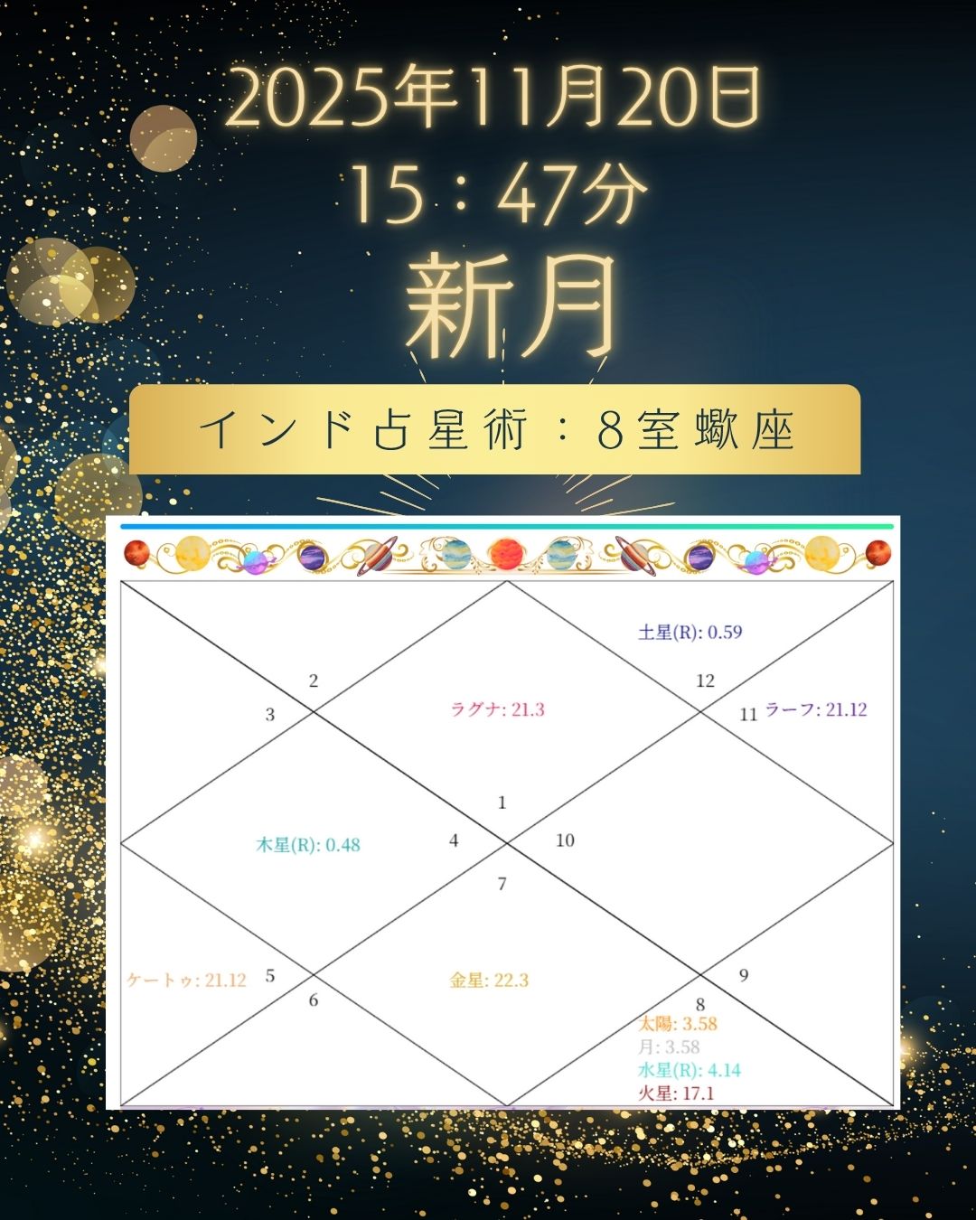 【2025年11月20日 新月】西洋×インド占星術 “ダブル蠍座新月”がもたらす深い変容