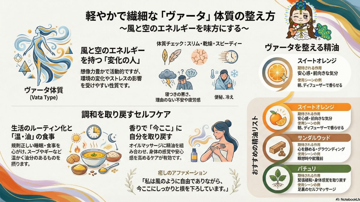 ヴァータ体質の特徴・整え方・セルフケア